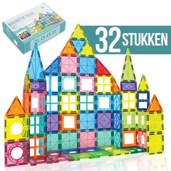 Magnetic Tiles - Magnetische Tegels - Speelgoed – 60 Stuks