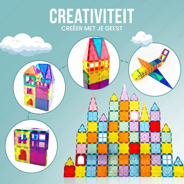 Magnetic Tiles - Magnetische Tegels - Speelgoed – 60 Stuks